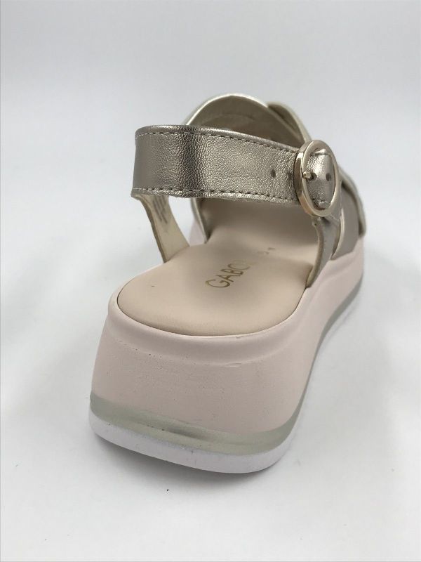 Gab dam sand led metallic perlato (82.743.83 satin met puder/platino G) - Stiletto Schoenen (Oudenaarde)