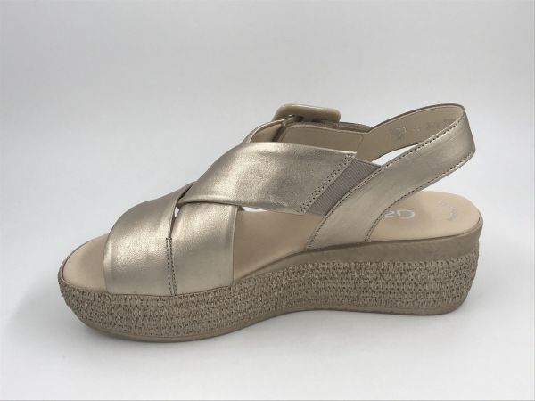 Gab dam sand led metallic platino (64.572.62 satin met,puder/ F) - Stiletto Schoenen (Oudenaarde)