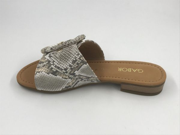 Gab dam slipper led snake (82.791.81 snake supreme sage goud G) - Stiletto Schoenen (Oudenaarde)