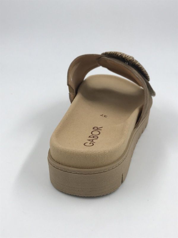Gab dam slipper suède camel (83.742.14 samtchevreau peanut F) - Stiletto Schoenen (Oudenaarde)