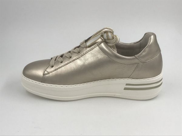 Gab dam sneaker led metallic platino (66.395.82 satin met puder/florenz G) - Stiletto Schoenen (Oudenaarde)