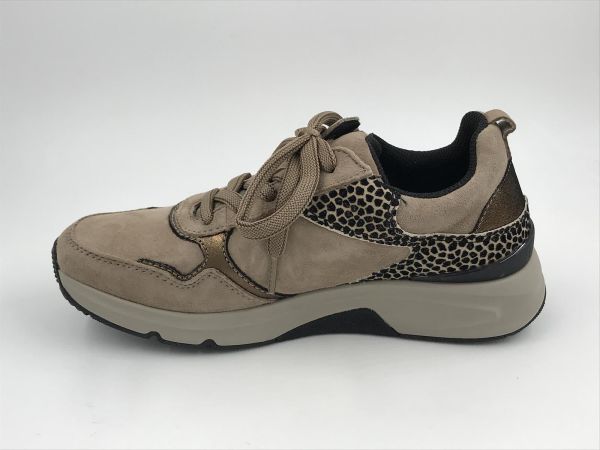 Gab dam sneaker rolling led beige (56.897.25 rolling samt/met/ dark beige) - Stiletto Schoenen (Oudenaarde)