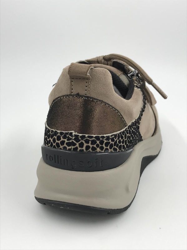 Gab dam sneaker rolling led beige (56.897.25 rolling samt/met/ dark beige) - Stiletto Schoenen (Oudenaarde)