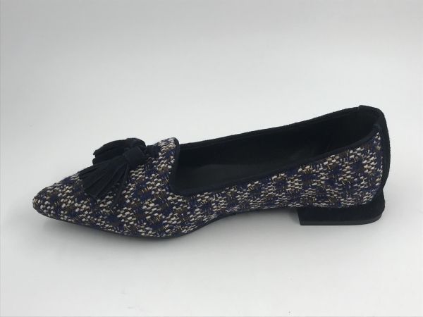 Pisati dam loafer blauw/bruin (skye lurex/cam blu brw) - Stiletto Schoenen (Oudenaarde)