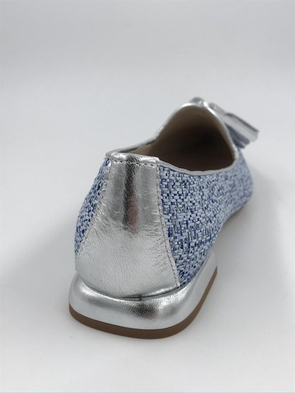 Pisati dam moc led/tweed blauw/zilver (pisa lurex jeans/lam argento) - Stiletto Schoenen (Oudenaarde)