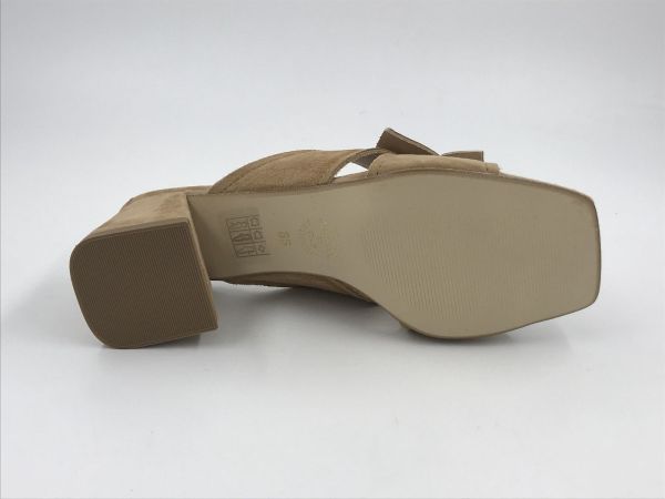 Pisati dam slipper suède cuoio (iliana cam cuoio) - Stiletto Schoenen (Oudenaarde)