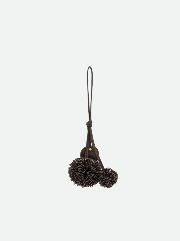 Gianni Chia bagcharm bruin (charm/PC pompom09 espresso) - Stiletto Schoenen (Oudenaarde)