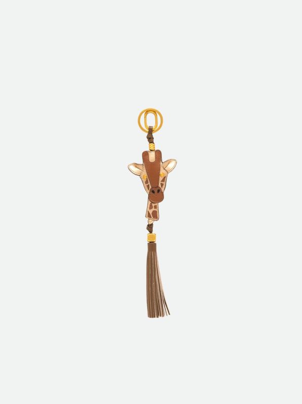 Gianni Chia bagcharm caramel (charm/PC giraffa caramel) - Stiletto Schoenen (Oudenaarde)
