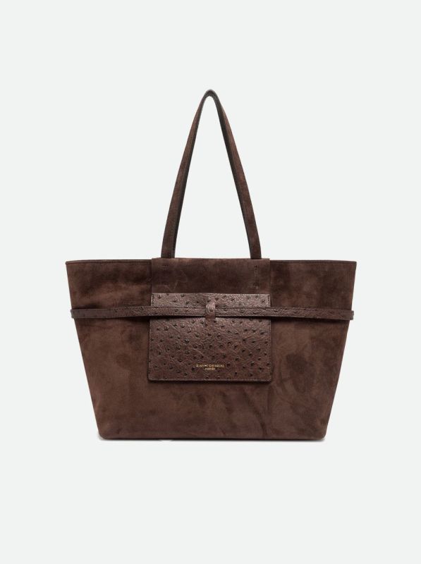 Gianni Chia handtas bruin (Belty/BS12696 moka) - Stiletto Schoenen (Oudenaarde)