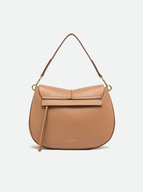 Gianni Chia handtas caramel (Helena round BS 6037 COMM GRN NAOP clay) - Stiletto Schoenen (Oudenaarde)