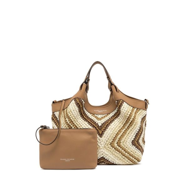 Gianni Chia handtas caramel mix (Dua BS 12189 DIAMIX 11130 Var cuoio) - Stiletto Schoenen (Oudenaarde)