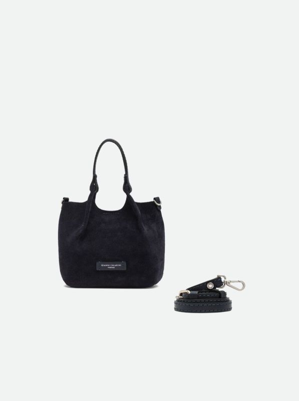 Gianni Chia handtas suède blauw (Dua/BS 9798 notturno) - Stiletto Schoenen (Oudenaarde)
