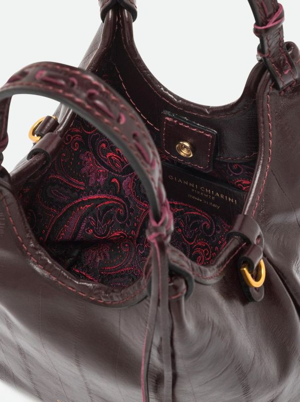 Gianni Chia handtas led bordeaux (Dua/BS 12678 antique ruby) - Stiletto Schoenen (Oudenaarde)