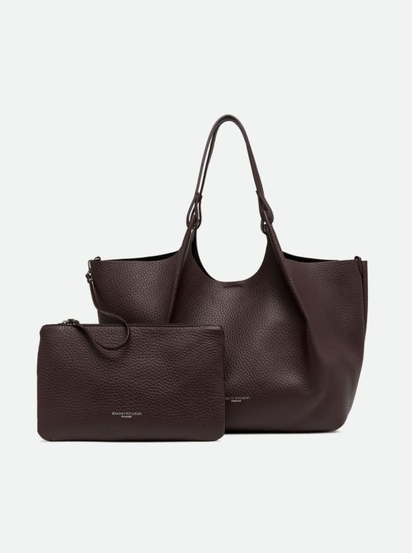 Gianni Chia handtas led bruin (Dua/BS 9720 espresso) - Stiletto Schoenen (Oudenaarde)