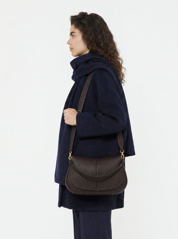 Gianni Chia handtas led bruin (helena round/BS 12718 espresso) - Stiletto Schoenen (Oudenaarde)