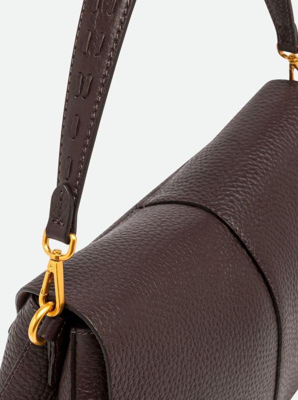 Gianni Chia handtas led bruin (helena round/BS 12718 espresso) - Stiletto Schoenen (Oudenaarde)