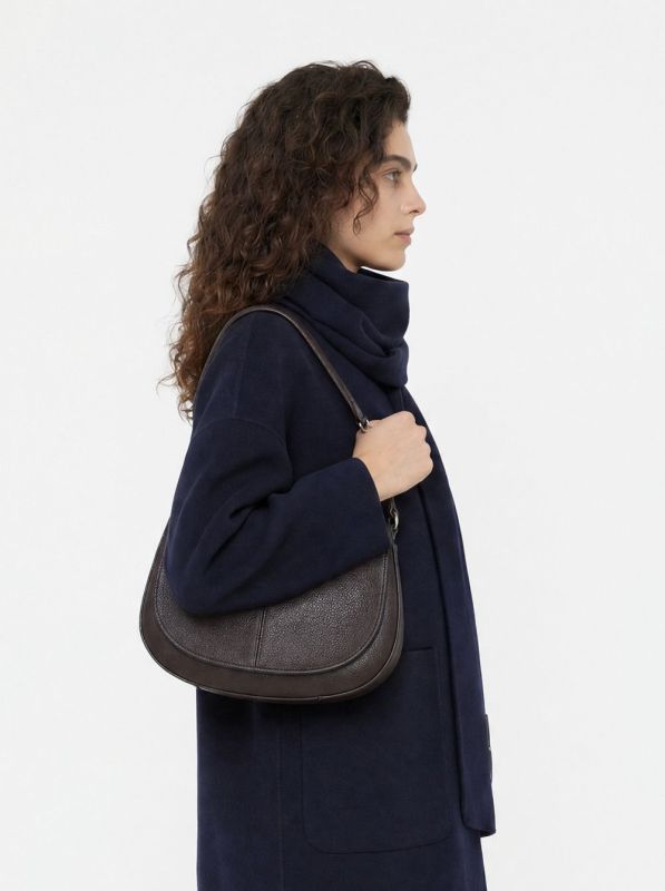 Gianni Chia handtas led bruin (helena round/BS 9036 espresso) - Stiletto Schoenen (Oudenaarde)