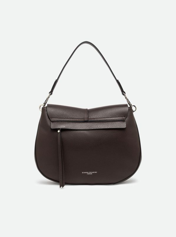Gianni Chia handtas led bruin (helena round/BS 9036 espresso) - Stiletto Schoenen (Oudenaarde)