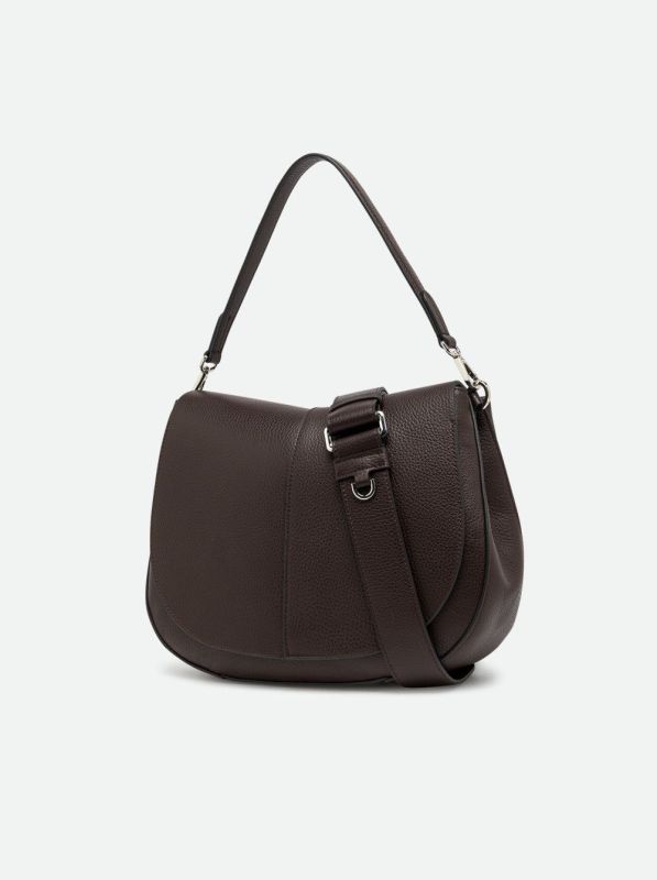 Gianni Chia handtas led bruin (helena round/BS 9036 espresso) - Stiletto Schoenen (Oudenaarde)