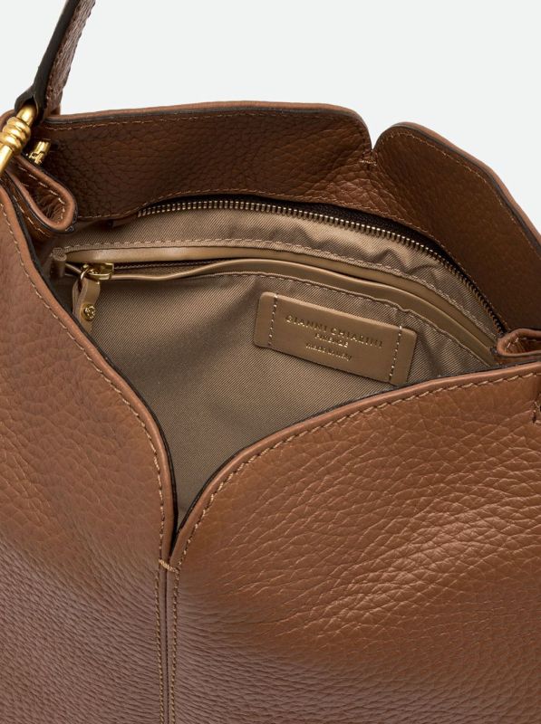 Gianni Chia handtas led cognac (sandra/BS 12171 noce) - Stiletto Schoenen (Oudenaarde)