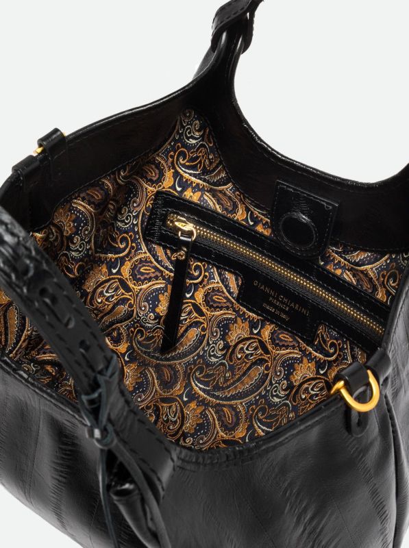 Gianni Chia handtas led nero (Dua/BS 12679 eel nero) - Stiletto Schoenen (Oudenaarde)