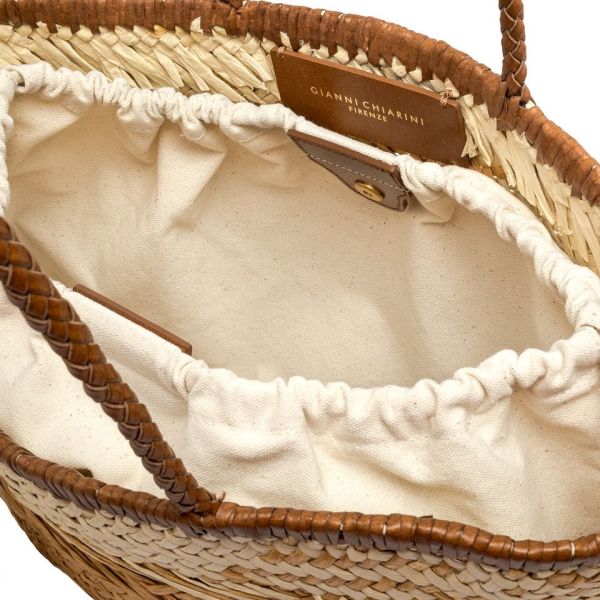 Gianni Chia handtas raffia ecru (Paloma BS 11312 COMM Strawint 064 naturale) - Stiletto Schoenen (Oudenaarde)