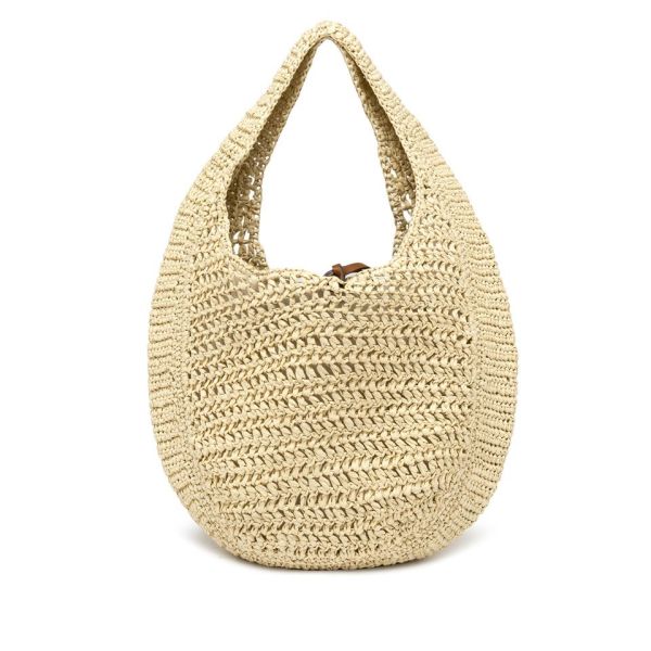 Gianni Chia handtas raffia ecru (Nefeli BS 11954 COMM STR CRCH 850 corda) - Stiletto Schoenen (Oudenaarde)