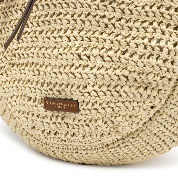 Gianni Chia handtas raffia ecru (Nefeli BS 11954 COMM STR CRCH 850 corda) - Stiletto Schoenen (Oudenaarde)