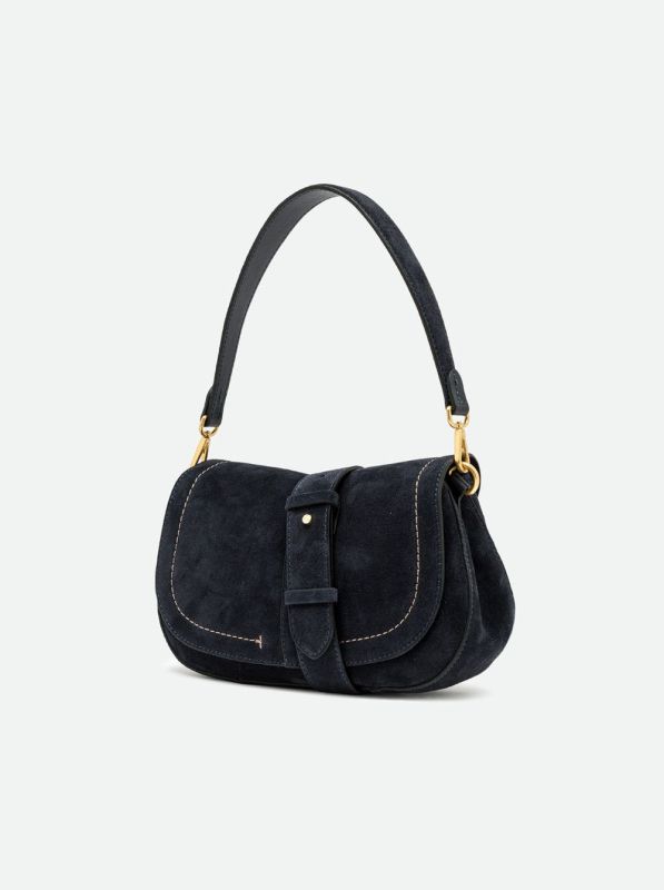 Gianni Chia handtas suède blauw (helena round/BS 12618 notturno) - Stiletto Schoenen (Oudenaarde)