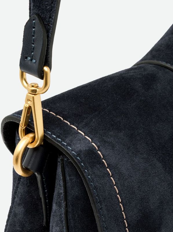 Gianni Chia handtas suède blauw (helena round/BS 12618 notturno) - Stiletto Schoenen (Oudenaarde)