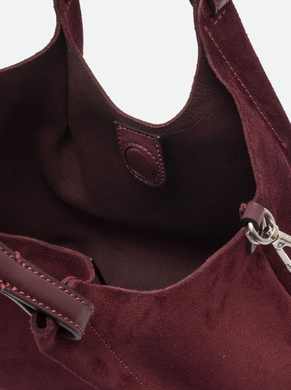 Gianni Chia handtas suède bordeaux (Dua/BS 9799 amarone) - Stiletto Schoenen (Oudenaarde)