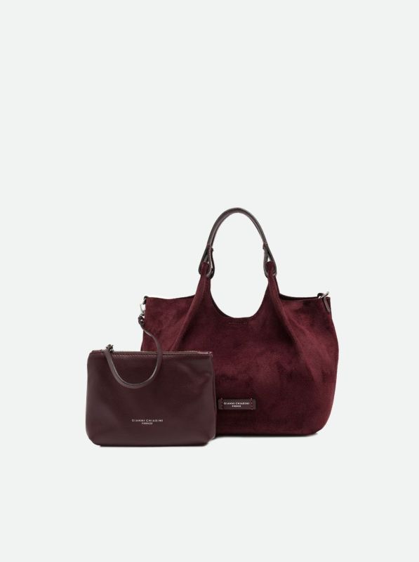 Gianni Chia handtas suède bordeaux (Dua/BS 9799 amarone) - Stiletto Schoenen (Oudenaarde)