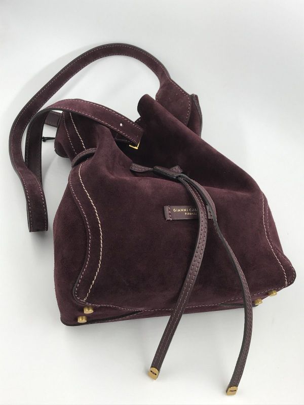 Gianni Chia handtas suède bordeaux (sienna/BS 11786 amarone) - Stiletto Schoenen (Oudenaarde)
