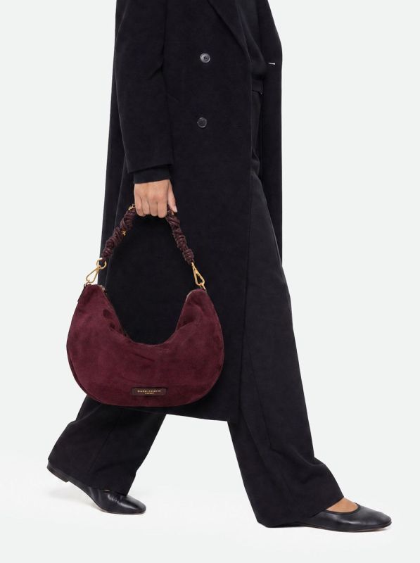 Gianni Chia handtas suède bordeaux (Cleo/BS 12691 amarone) - Stiletto Schoenen (Oudenaarde)