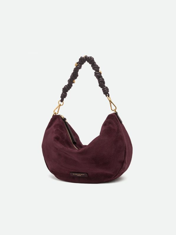Gianni Chia handtas suède bordeaux (Cleo/BS 12691 amarone) - Stiletto Schoenen (Oudenaarde)