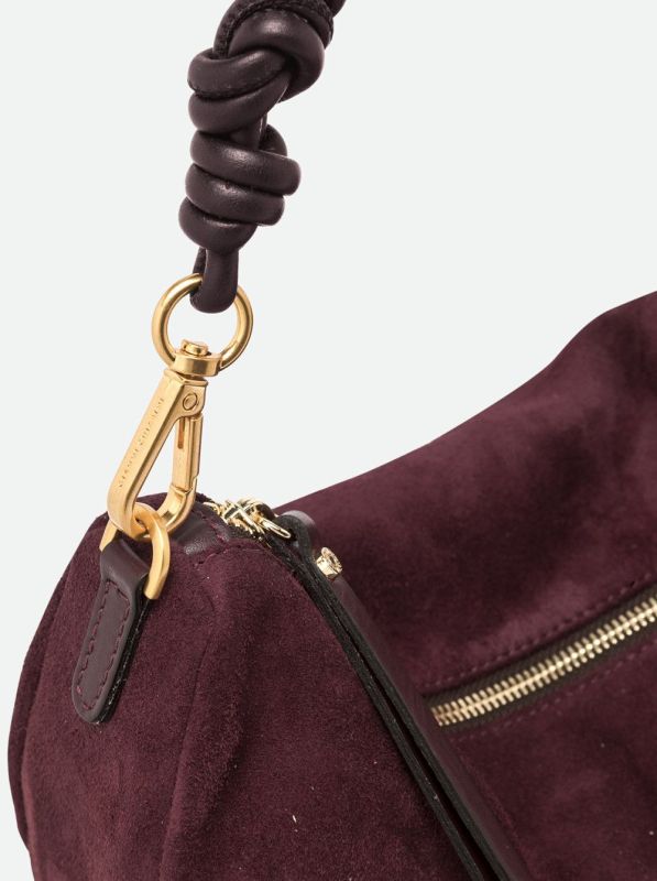 Gianni Chia handtas suède bordeaux (Cleo/BS 12691 amarone) - Stiletto Schoenen (Oudenaarde)