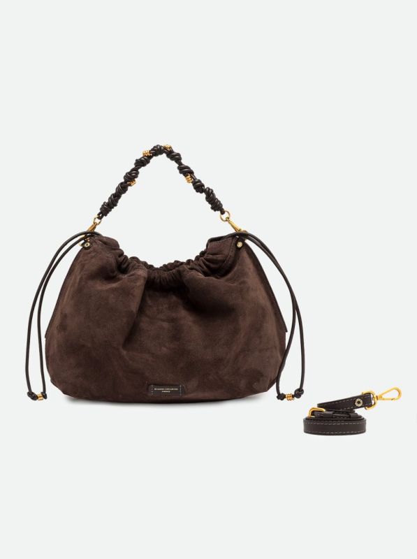 Gianni Chia handtas suède bruin (morgana/BS 12260 moka) - Stiletto Schoenen (Oudenaarde)
