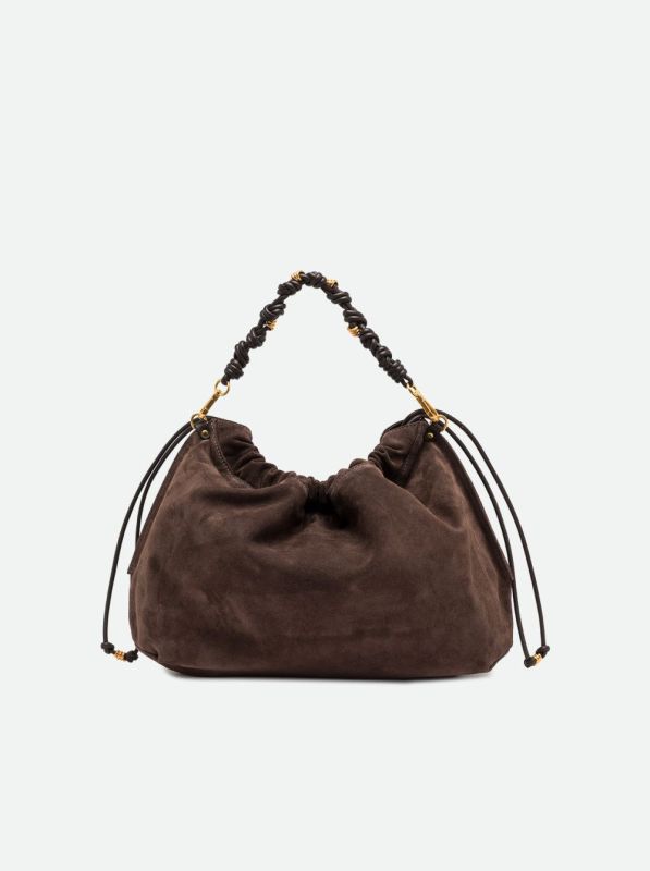 Gianni Chia handtas suède bruin (morgana/BS 12260 moka) - Stiletto Schoenen (Oudenaarde)