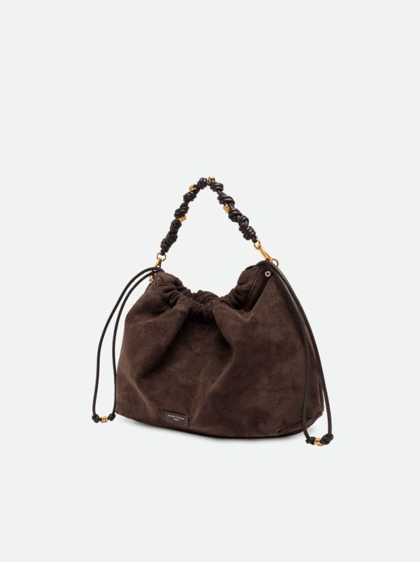 Gianni Chia handtas suède bruin (morgana/BS 12260 moka) - Stiletto Schoenen (Oudenaarde)