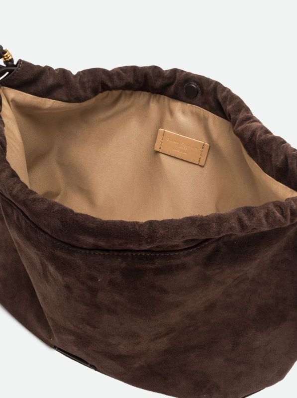 Gianni Chia handtas suède bruin (morgana/BS 12260 moka) - Stiletto Schoenen (Oudenaarde)