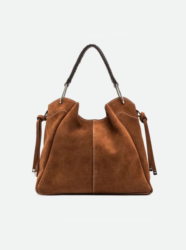Gianni Chia handtas suède cognac (Era/BS 12570 cognac) - Stiletto Schoenen (Oudenaarde)