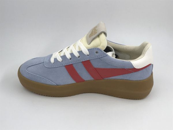 Gola dam run suède blauw/koraal (CLB573EU athena air/coral/off white/gum) - Stiletto Schoenen (Oudenaarde)