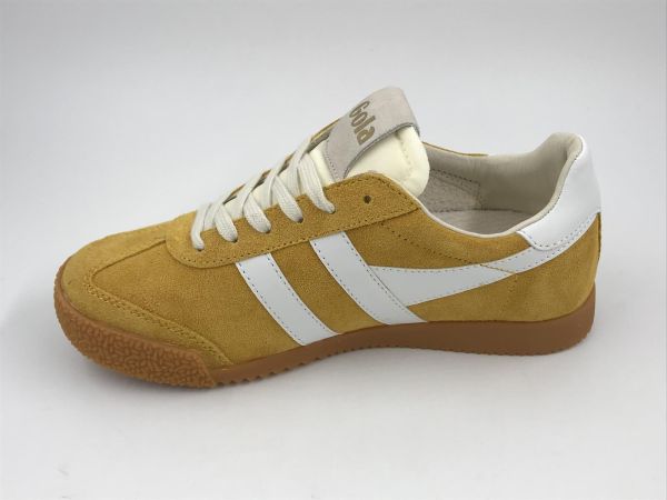 Gola dam sneaker suède geel (CLB538YW gola elan sun white) - Stiletto Schoenen (Oudenaarde)