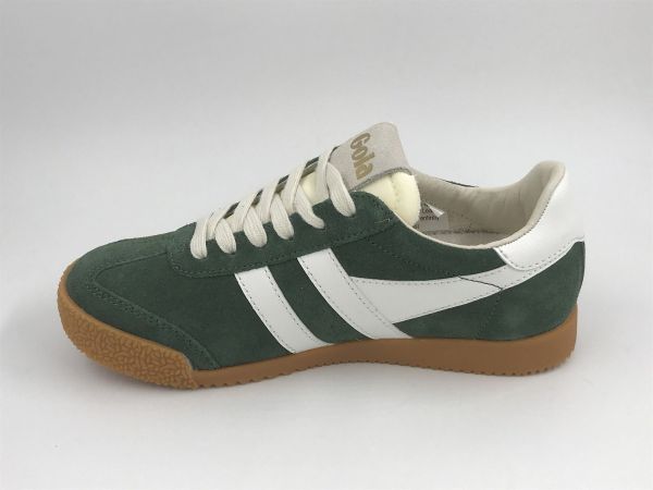 Gola dam sneaker suède groen/wit (CLB538NX gola elan evergreen/white) - Stiletto Schoenen (Oudenaarde)