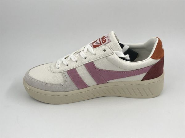 Gola dam sneaker wit/candy/oranje (CLA415HK grandslam trident white/candy) - Stiletto Schoenen (Oudenaarde)