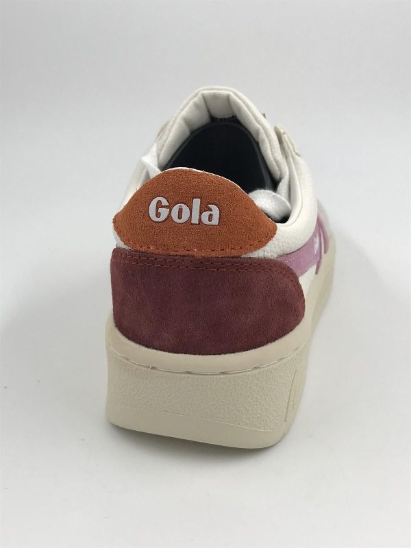 Gola dam sneaker wit/candy/oranje (CLA415HK grandslam trident white/candy) - Stiletto Schoenen (Oudenaarde)