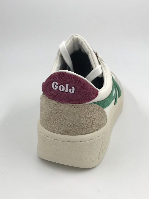 Gola dam sneaker wit/groen/cerise (CLA415DN grandslam trident white/em/cer) - Stiletto Schoenen (Oudenaarde)