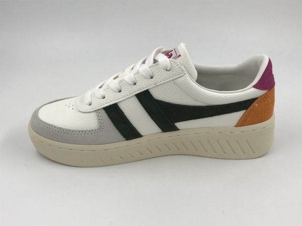 Gola dam sneaker wit/khaki/fuchsia (CLA415KN grandslam trident white/khaki/fuchsia) - Stiletto Schoenen (Oudenaarde)
