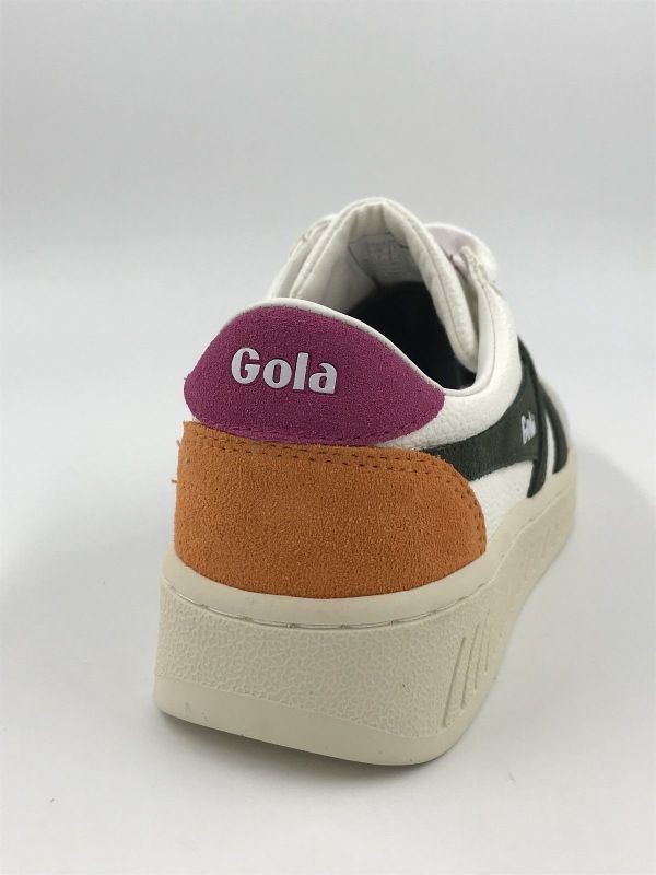 Gola dam sneaker wit/khaki/fuchsia (CLA415KN grandslam trident white/khaki/fuchsia) - Stiletto Schoenen (Oudenaarde)
