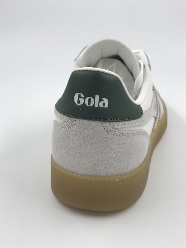 Gola dam sneaker wit/wit/groen/gum (CLB744WW viper leather white/white/evergreen/gum) - Stiletto Schoenen (Oudenaarde)